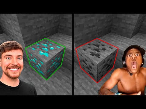how MrBeast and IShowSpeed mine diamonds in minecraft