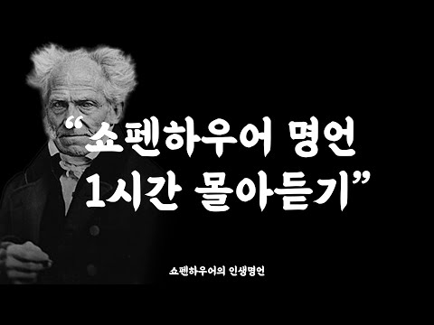 [1시간 몰아듣기] 쇼펜하우어의 가장 현실적인 인생 조언