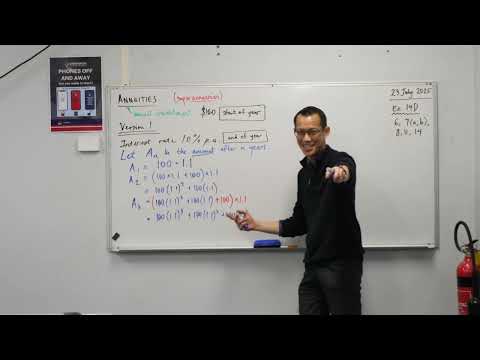 Annuities (1 of 2: Building the progression)