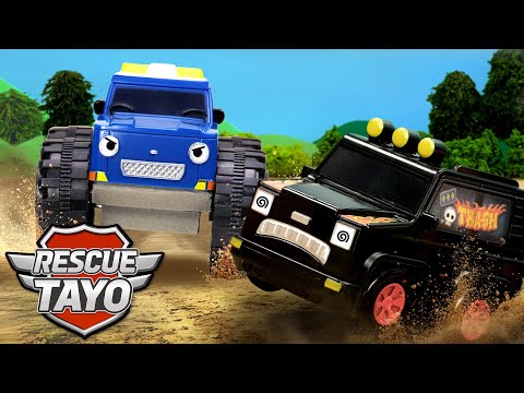 Super Wheel Khan to the Rescue! Save Bad Car Stuck in the Pit | Rescue Tayo Story | Tayo Rescue Team