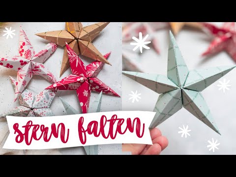 Origami Stern basteln - Einfache Anleitung zum Falten für Weihnachten | TRYTRYTRY