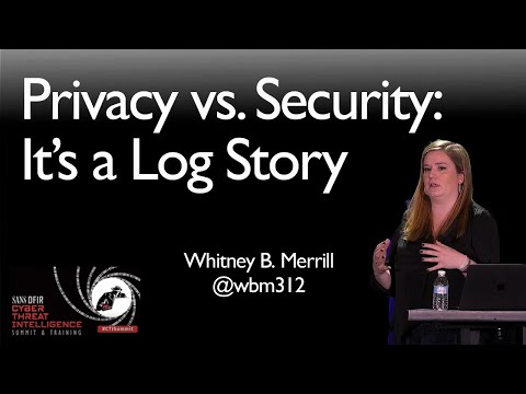 Privacy vs. Security: It’s a Log Story  - SANS CTI 2019 Keynote