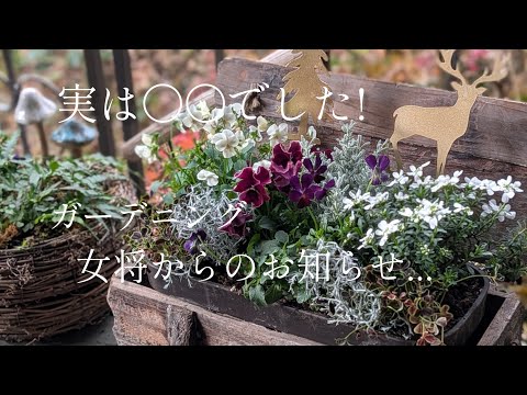 【2025.12月】実は〇〇でした!ガーデニング女将からのお知らせ。