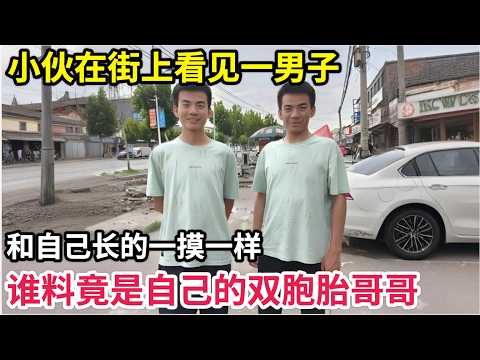 小伙在街上看见一男子和自己长的一摸一样,谁料竟是自己的双胞胎哥哥,21年前医院抱错,两家父母崩溃大哭!