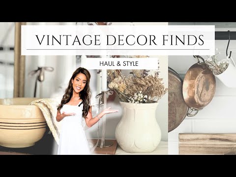 THRIFT & ANTIQUE SHOP WITH ME | Vintage Decor Haul + Cozy Fall Styling Ideas 
