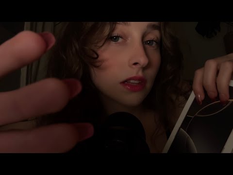 ASMR for sensitive eyes (slow clicky whispers and iPhone box tapping)