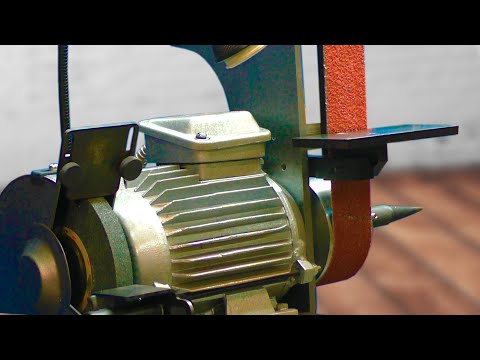 How to Make a Grinding machine and a belt grinder from an old motor.