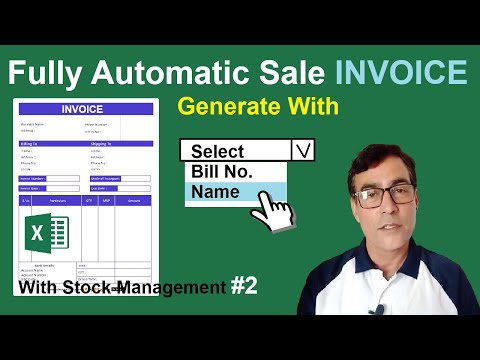 Fully Automatic INVOICE in Excel with Stock Maintain | Stock Management Software in excel part - 2