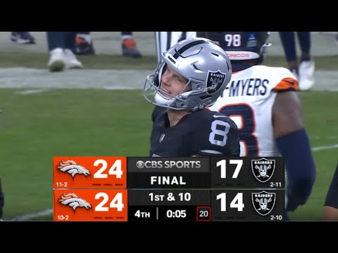 Raiders hit a clutch field goal to cut the lead down to 7😂