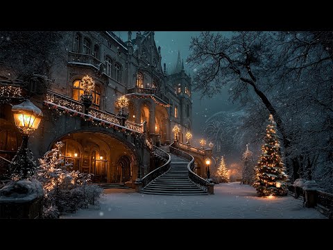 Majestic Victorian Mansion in Christmas Spirit | Dark Academia Winter Ambience for Deep Thoughts