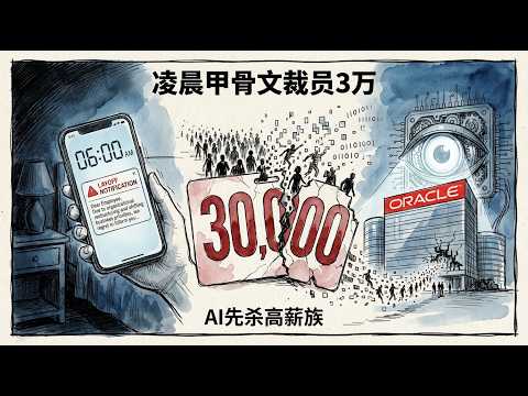 凌晨6點一封郵件3萬人失業｜甲骨文裁員內幕揭開AI時代最殘酷真相｜2026美國就業數據為什麼自己打自己臉？