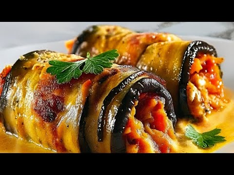 The eggplant that made everyone crazy! Eggplant rolls with vegetables