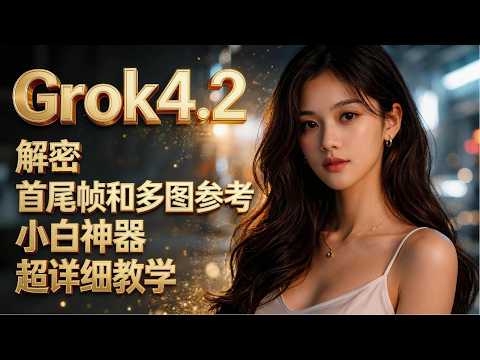 Grok 4.2太强了！首尾帧+多帧参考玩法揭秘｜小白一学就会