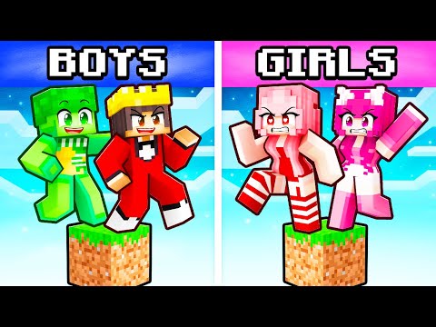 One BOYS Block vs One GIRLS Block in Minecraft!