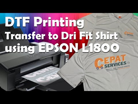 DTF Printing Transfer to Dri Fit Shirt Using Epson L1800