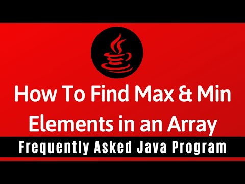 Frequently Asked Java Program 18: How To Find Maximum & Minimum Values in Array