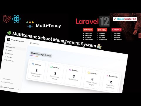 Build a Laravel 12 Multitenant School Management System | React Starter Kit | Multitenancy Made Easy