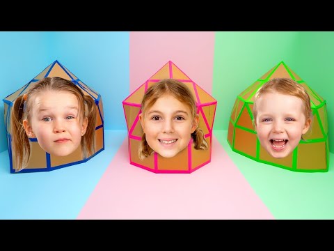 Bunte Spielhäuser aus Pappe für Kinder | Sammlung von Videos für Kinder | Vania Mania DE
