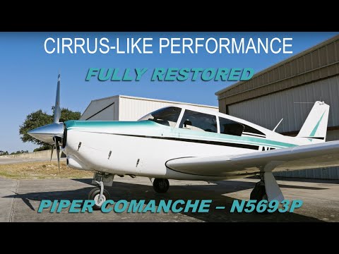FULLY RESTORED 1959 PIPER COMANCHE OFFERS CIRRUS-LIKE PERFORMANCE | N5693P UHD (4k)
