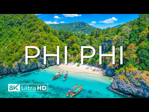 Phi Phi Islands 8K – Limestone Cliffs, Turquoise Coves & Thailand’s Tropical Crown Jewel
