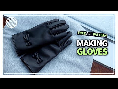[Leather Craft] Making gloves /tutorial / free pdf pattern