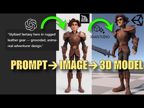 AI Prompt to Playable Unity Character | Midjourney → 3DAI Studio → Mixamo & AccuRig Tutorial