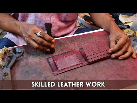 How to Make Genuine Leather Wallet 10 $ Only | Making a top Selling Leather Wallet for Men.