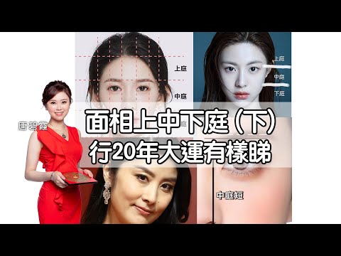 面相上中下庭（下）｜30歲至50歲睇xx｜中庭咁樣行20年大運｜下庭睇晚年運勢