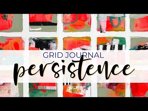Grid Journal of Persistence #arttutorial #abstractpainting #mixedmedia #collageart #process #tinyart