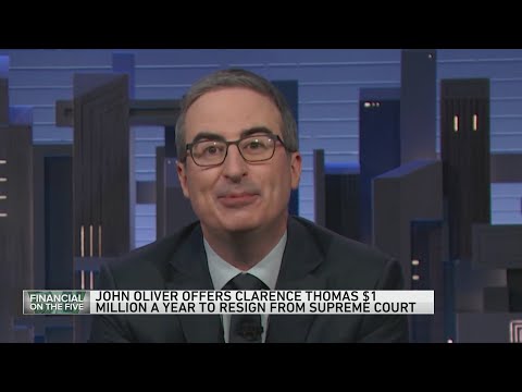 John Oliver offering Clarence Thomas $1 million a year to resign from Supreme Court
