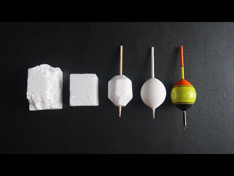 Making Fishing Floats Out Of Styrofoam & Toothpicks