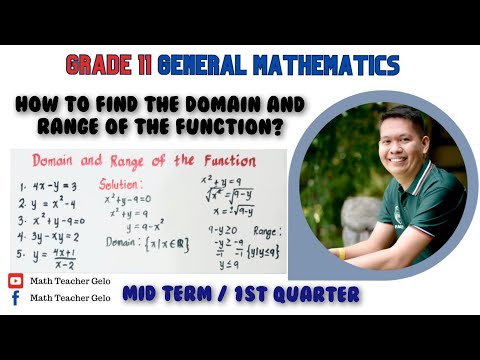 General Mathematics | HOW TO FIND THE DOMAIN AND RANGE OF A FUNCTION? | Grade 11