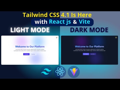 How to Add Dark Mode in React Using Tailwind CSS v4 .1