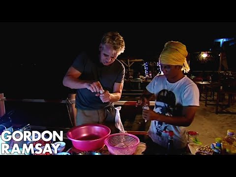 Gordon Ramsay Fishes & Cooks Squid | Gordon's Great Escape