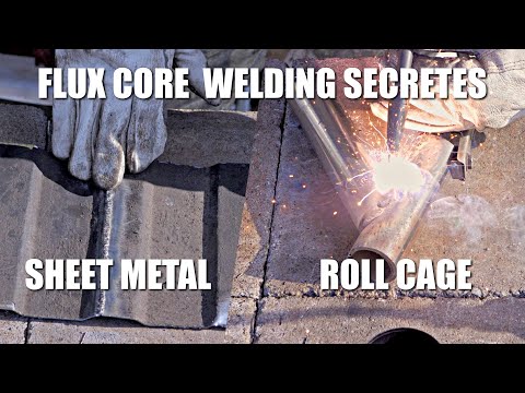 How to weld sheet metal plus roll cage piping with a flux core welder #welding