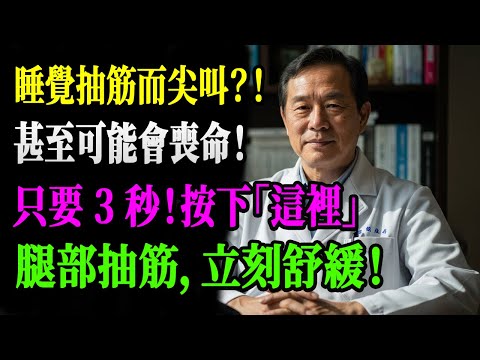 腿抽筋时？只要3秒，这样做立刻止痛！60岁以上必学的急救健康知识｜腿抽筋应急处理