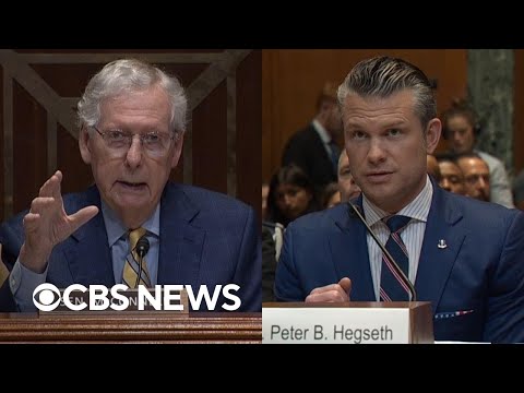 Watch: McConnell questions Hegseth on Russia-Ukraine war