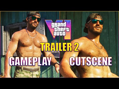 GTA VI Trailer 2: Which shots are Gameplay VS Cutscenes? An in-depth analysis for each shot!