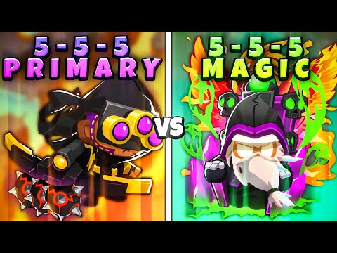 EVERY 5-5-5 Primary vs EVERY 5-5-5 Magic tower in BTD 6!