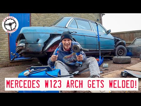 On an inner wing and a prayer - welding the W123's new wheel arch