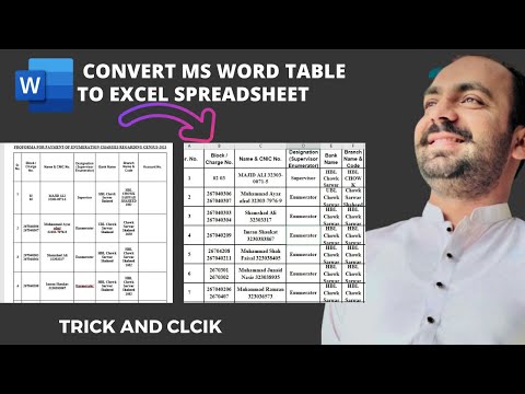 How to Exact Copy & Paste Word Table into Excel Data | Convert MS Word Table to Excel Spreadsheet