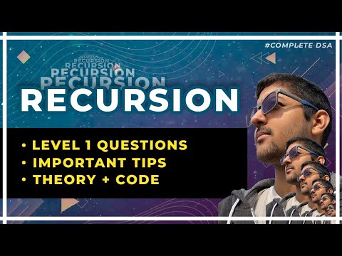 Recursion - Level 1 Questions (Theory + Code + Tips)