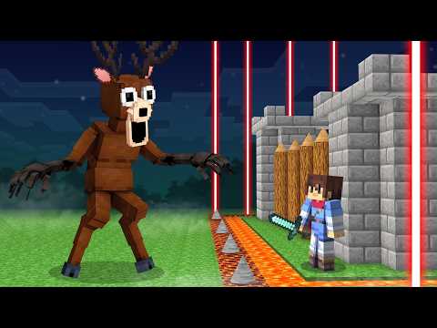 The Deer Monster vs Security House in Minecraft