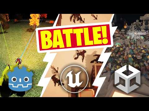 3 Devs Make a Horde Survival Game - Godot vs Unity vs Unreal │ Game Dev Battle