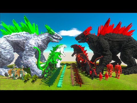 Evolution of Green SHIMO VS Red Evil Itself - Animal Revolt Battle Simulator