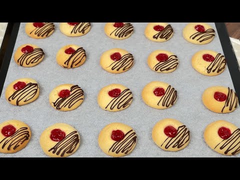 Raspberry Jam Cookies That Melt in Your Mouth — So Easy & Beautiful! 🌸✨