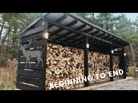 Fire Wood Shed Full Build DIY (Extended Version)