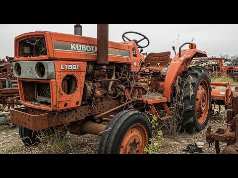 Rusty Old KUBOTA Tractor Completely Restored – From Abandoned to Like New