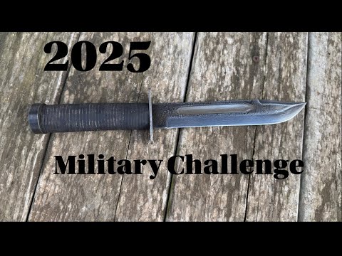 Military Challenge:  Forging a Damascus Kabar Style Knife