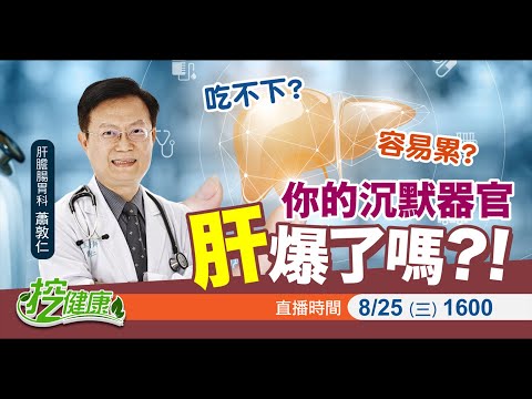 脂肪肝 肝硬化 是 癌症前兆 ？ 食慾不振 容易疲累 當心沉默殺手 肝癌 找上你！【挖健康直播】